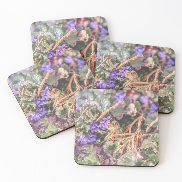 Item preview, Honey Bee in Purple Flowers Retro Photo designed and sold by graemariedesign.