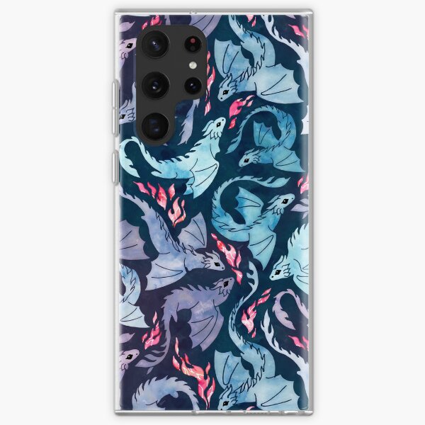 Aperçu de l'œuvre Dragon feu turquoise foncé et violet créée et vendue par adenaJ.