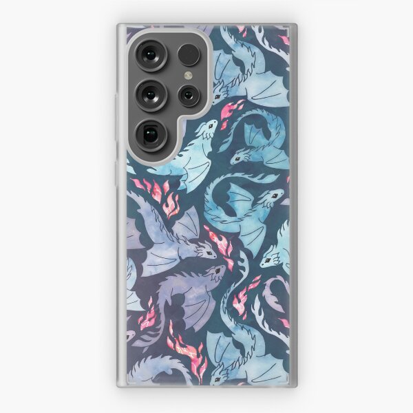 Aperçu de l'œuvre Dragon feu turquoise foncé et violet créée et vendue par adenaJ.