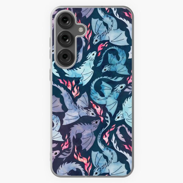 Aperçu de l'œuvre Dragon feu turquoise foncé et violet créée et vendue par adenaJ.