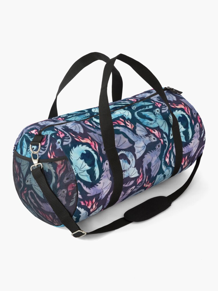 Alternate view of Dragon fire dark turquoise and purple Duffle Bag