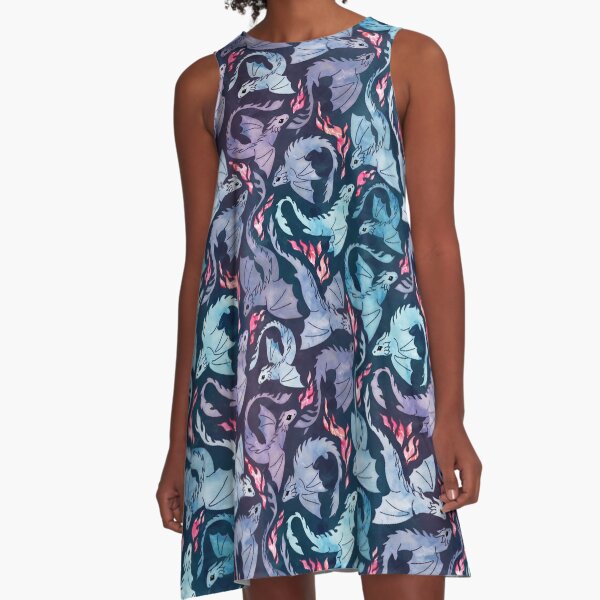Item preview, Dragon fire dark turquoise and purple designed and sold by adenaJ.