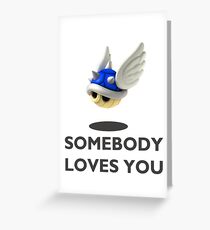 Blue Shell Mario Kart Greeting Card