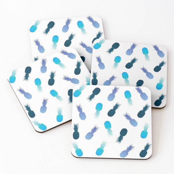 Item preview, pineapple  blue seamless pattern designed and sold by pineappledizajn.