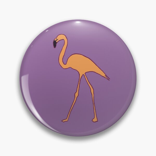 Item preview, Single flamingo (orange and purple) designed and sold by Attenborough_Fan.