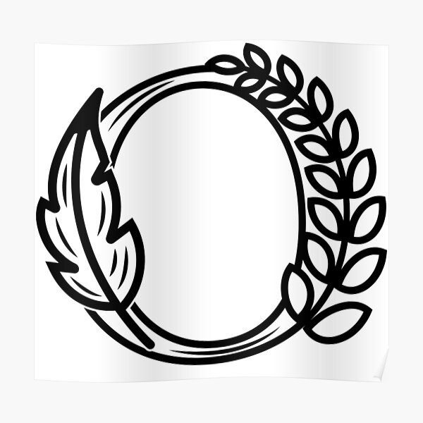 The letter O - Monogram Initials Greek Art Poster