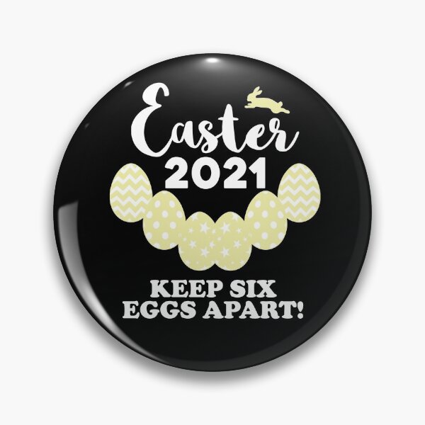 Item preview, Yellow Easter 2021 6 Eggs Apart Quarantine 6ft feet parody designed and sold by RainbowPandas.