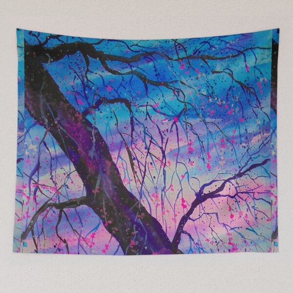 Item preview, Evening tree 02 hand drawn watercolour artwork  designed and sold by NinaJayasinghe.