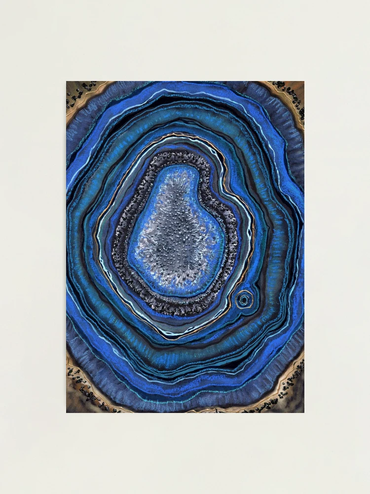 LAPIS LAZULI BEAUTIFUL BLUE STONE GEODE ARTWORK Photographic Print for  Sale by artenvironments