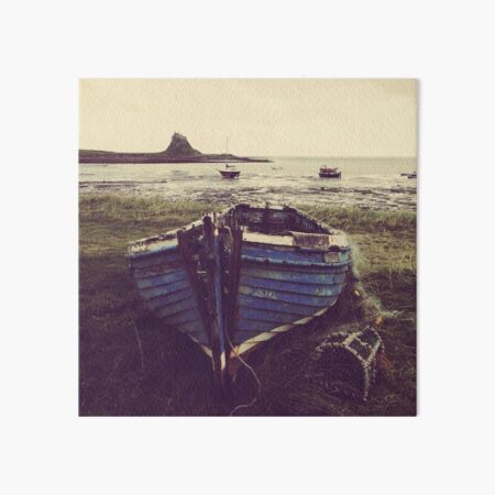 The Blue Coble, Lindisfarne, Northumberland Art Board Print