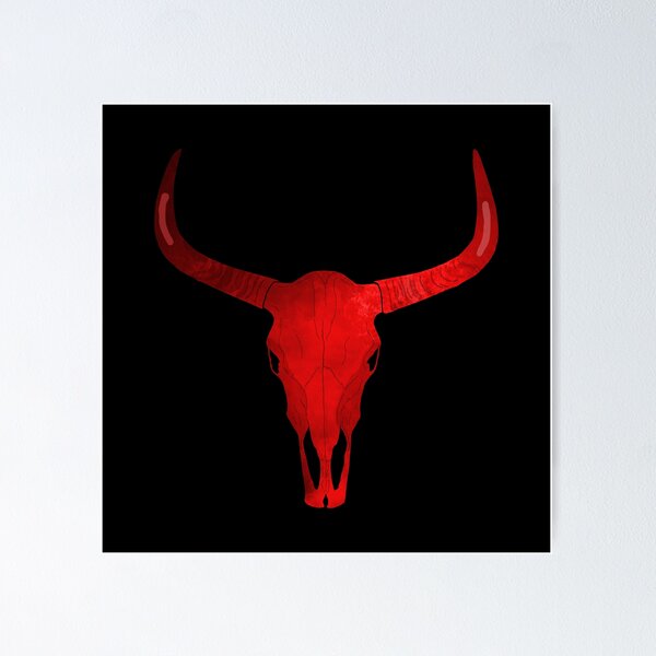 Item preview, Bull Skull (Red) designed and sold by geoceltic.