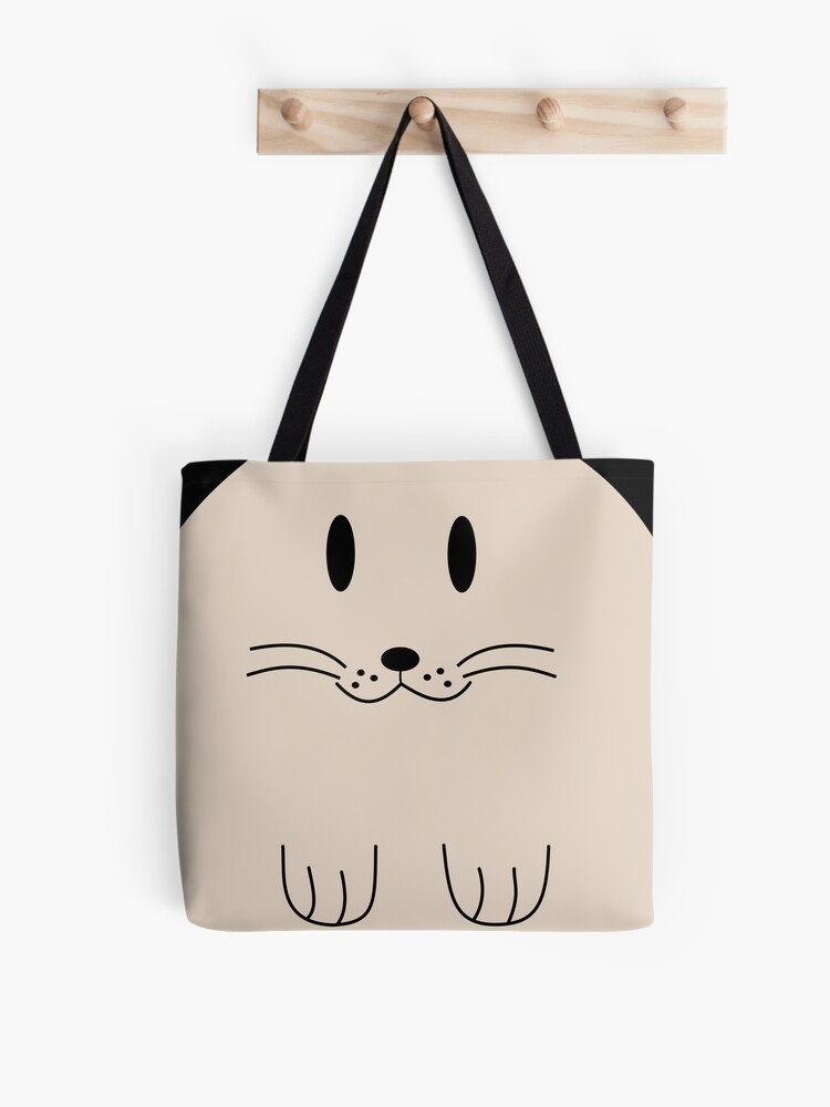 Thumbnail 1 of 2, Tote Bag, Cute cuddly kitten - beige designed and sold by reIntegration.