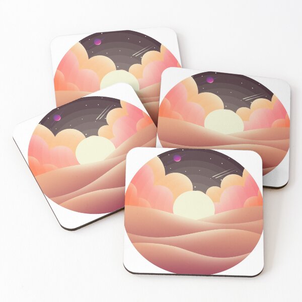 Item preview, Moonlight in an unearthly desert with shooting stars designed and sold by Butterfly-Dream.