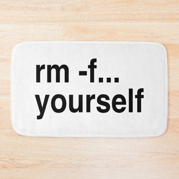 Item preview, Linux Command rm -f Funny Black Version designed and sold by curledup-cat.