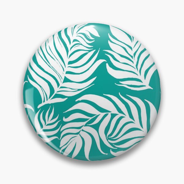 Item preview, Seamless pattern with white palm dypsis leaves on blue background. Seamless summer palm dypsis leaves tropical fabric design. Dypsis lutescens seamless pattern. designed and sold by Kizuneko.