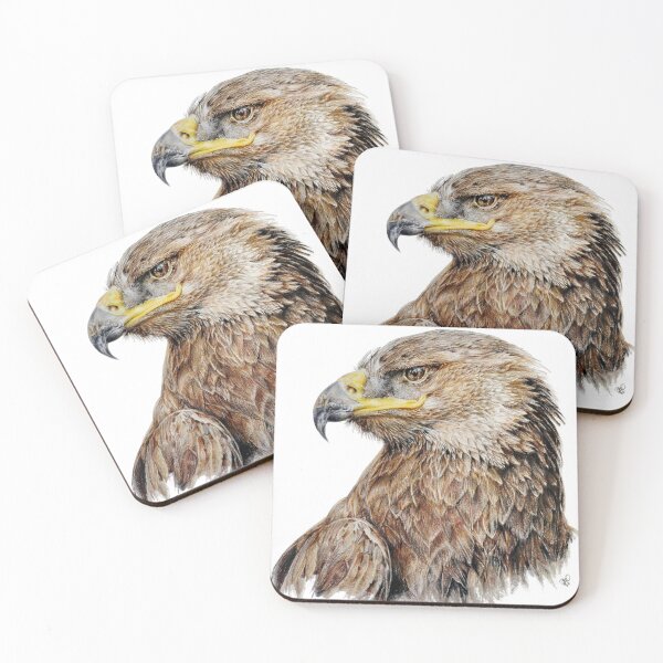 Item preview, Original Steppe Eagle colored pencil art designed and sold by Tricia Newton.