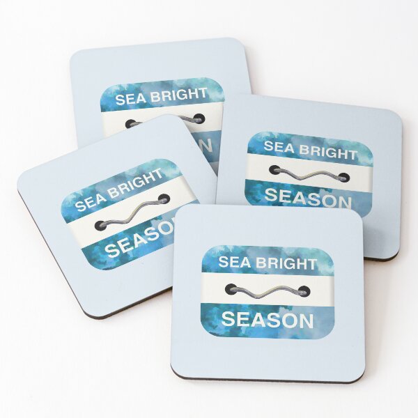 Item preview, Watercolor Sea Bright Beach Badge designed and sold by coleenross.