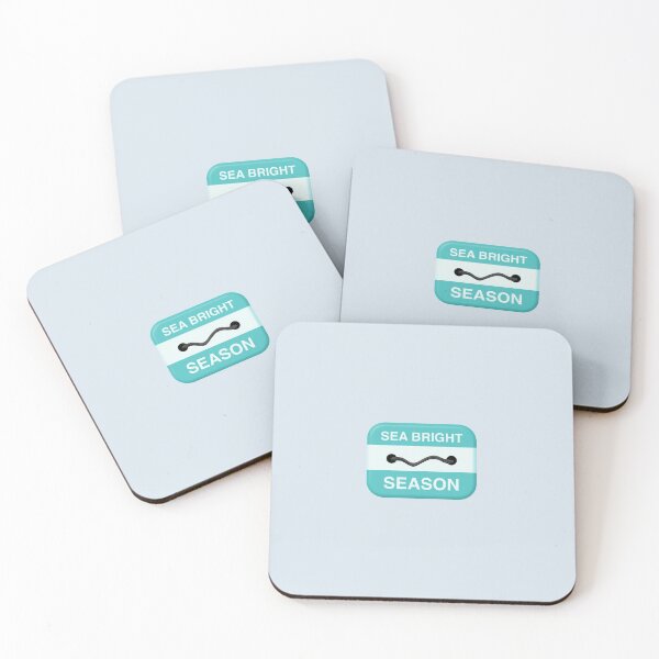 Item preview, Sea Bright Beach Badge Teal designed and sold by coleenross.