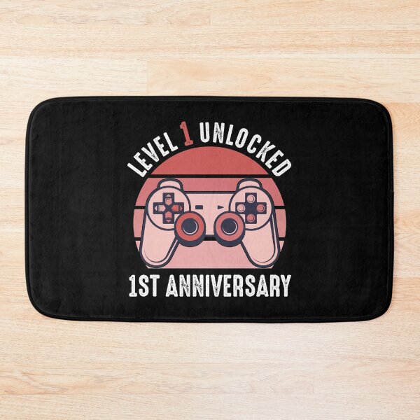 Item preview, Level 1 Unlocked 1st Anniversary Gamer designed and sold by RandomStuffShop.