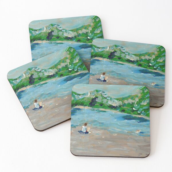 Item preview, "Woman Seated On an Inner Tube, Observing a River" designed and sold by Gelarie Johnson.