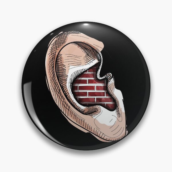 Item preview, Brick wall ear art on black designed and sold by AznavourByKarin.
