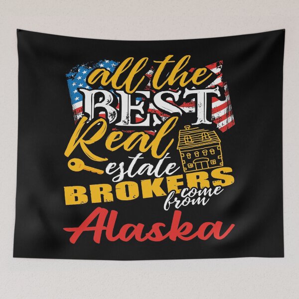 Item preview, Alaska Real Estate Brokers Agents American Flag Patriotic Alaskan Gift designed and sold by Maljonic.