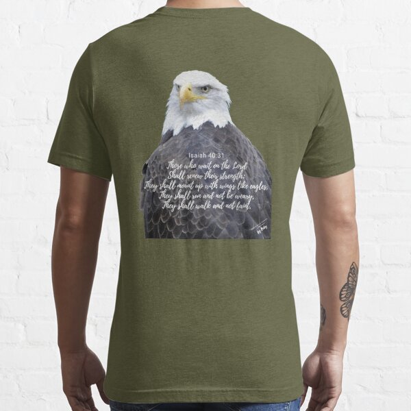 Mens Christian Mount Up Like Eagles Isaiah 40:31 Short Sleeve T