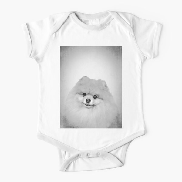 Bodies De Manga Corta Para Bebe Perro Pomeranian Redbubble