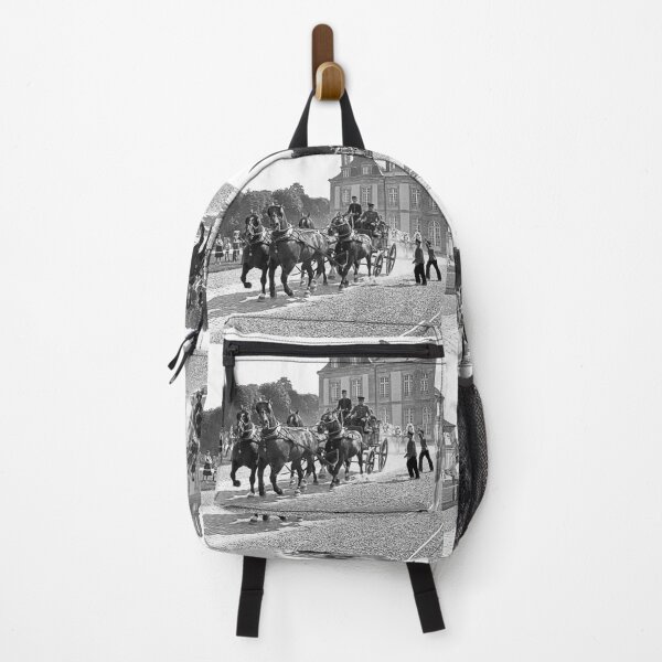 Item preview, r2732/ 15 Nostalgie " Le Haras du Pin " Finition 2021 " Caléche et chevaux au galops (n&b)(t) Olavia-Olao Okaio Créations designed and sold by o.okaïo.