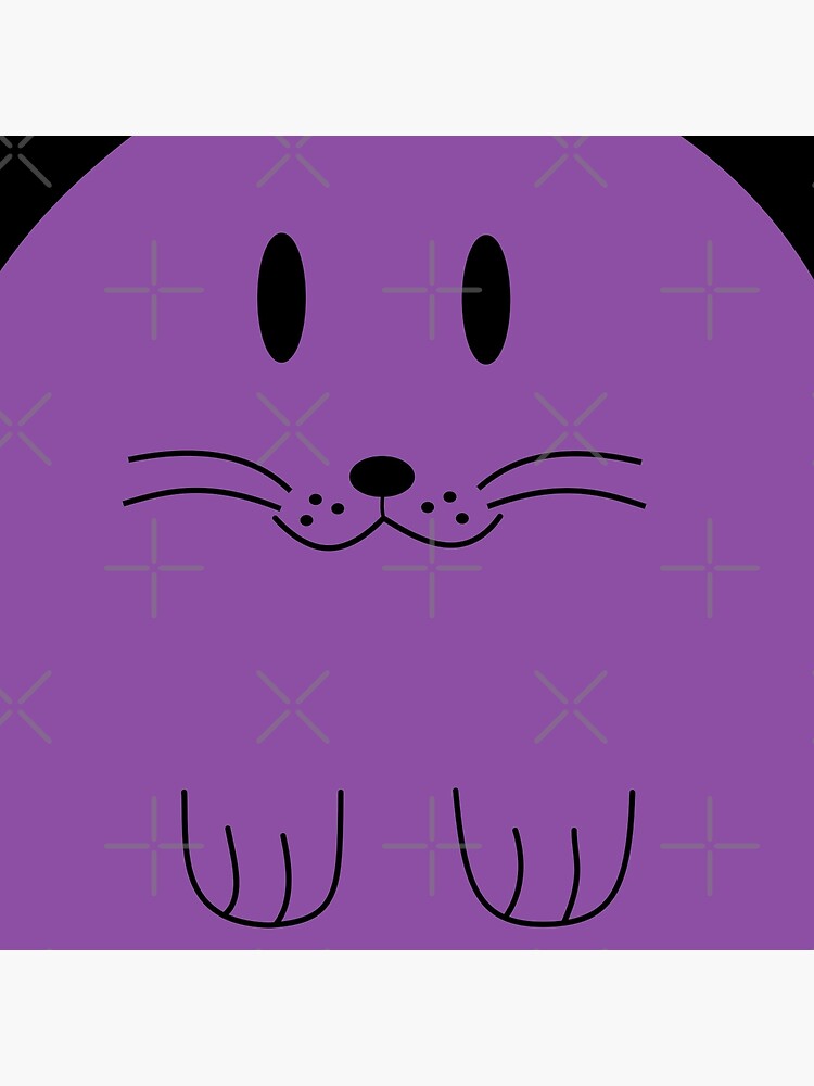 Thumbnail 3 of 3, Throw Pillow, Cute cuddly kitten - purple designed and sold by reIntegration.