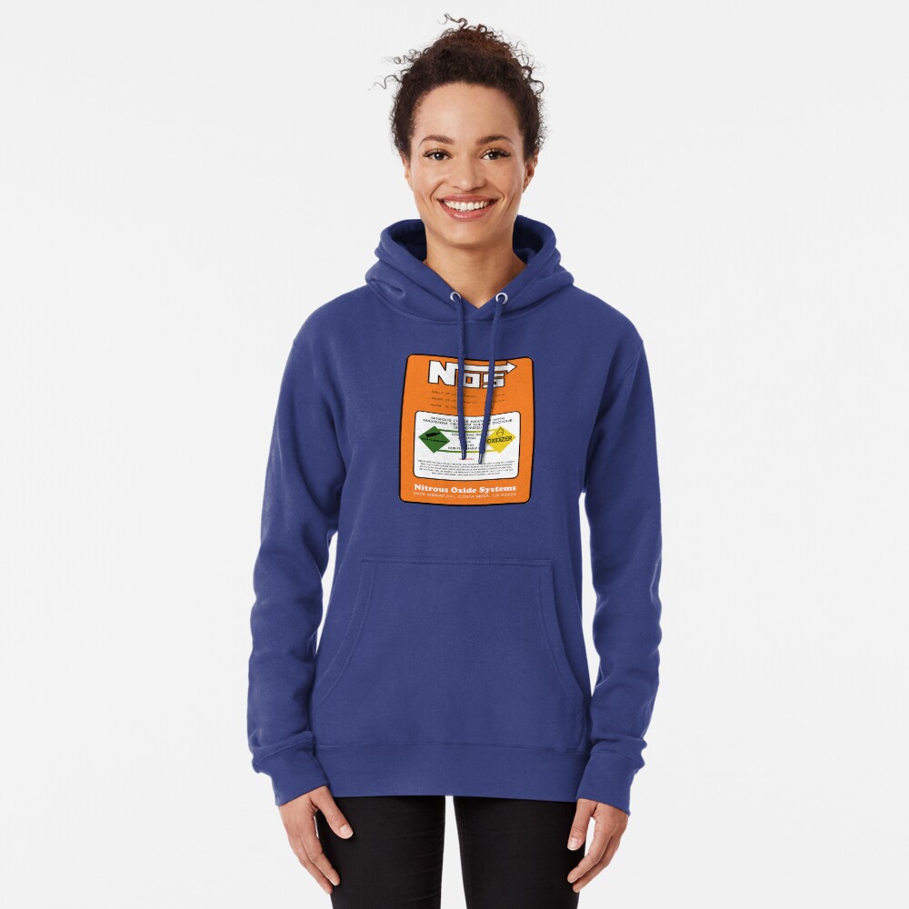 "NOS Nitrous Bottle Label" Pullover Hoodie by Haxyl Redbubble