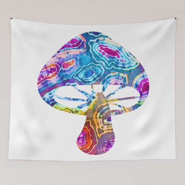 Item preview, Bright Rainbow Ripple Funky Tie Dye Mushroom designed and sold by ILoveTieDye.