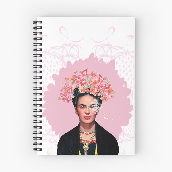 Item preview, Frida Kahlo collage with flowers and watercolor. Classic, but original Frida Kahlo photo designed and sold by Adriana C (All about Frida).
