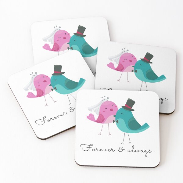 Item preview, Mr and mrs Love birds wedding decal for eternal love and happily ever after  designed and sold by CreativeEmily.