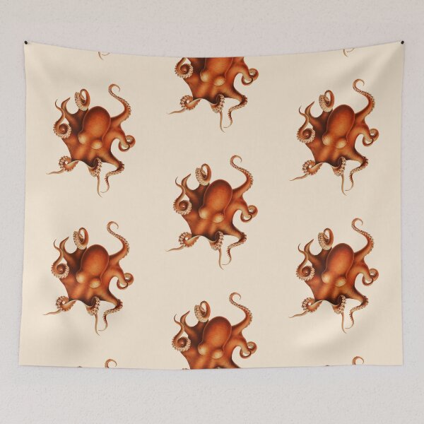 Item preview, Octopus Red Orange Brown designed and sold by Givemepoison.