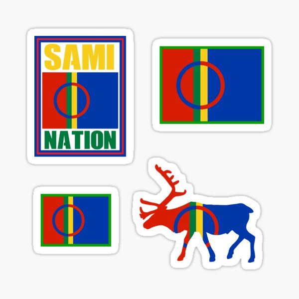 sami reindeer emblem. Sticker