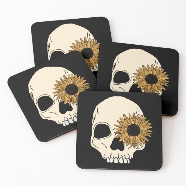 Item preview, Large Sunflower Skull 2.0 designed and sold by -SelenaJadeArt-.