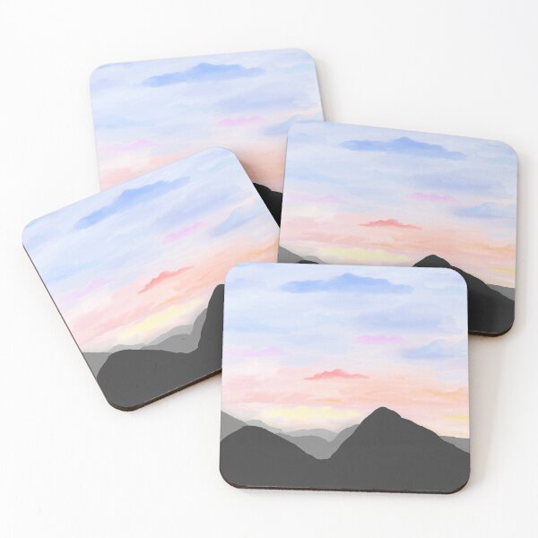 Item preview, Sunset sky with mountains designed and sold by pykyko.