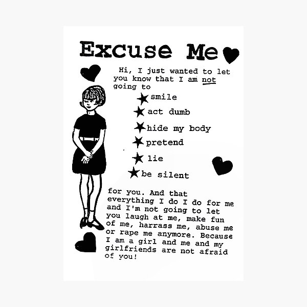 Item preview, EXCUSE ME RIOT GRRRL designed and sold by Luckythelab.