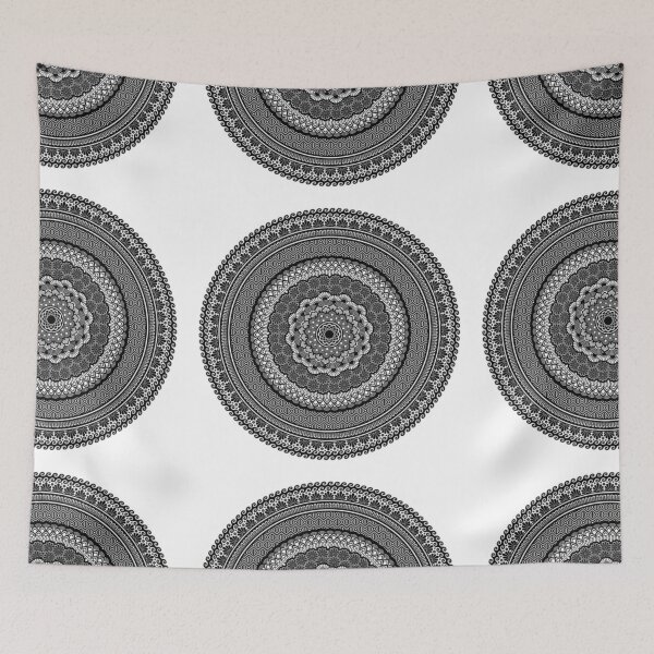 Item preview, Black and white traditional mandala designed and sold by banothsonu.