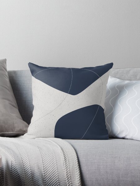 Artikel-Vorschau von Abstrakte Formen und Linien in Marineblau und sanftem Beige, designt und verkauft von kasamor.