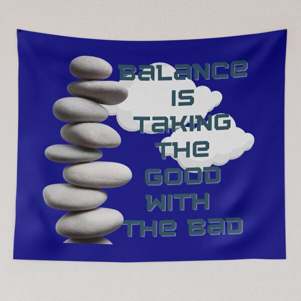 Item preview, Life balance, navy blue designed and sold by Zukhra79.
