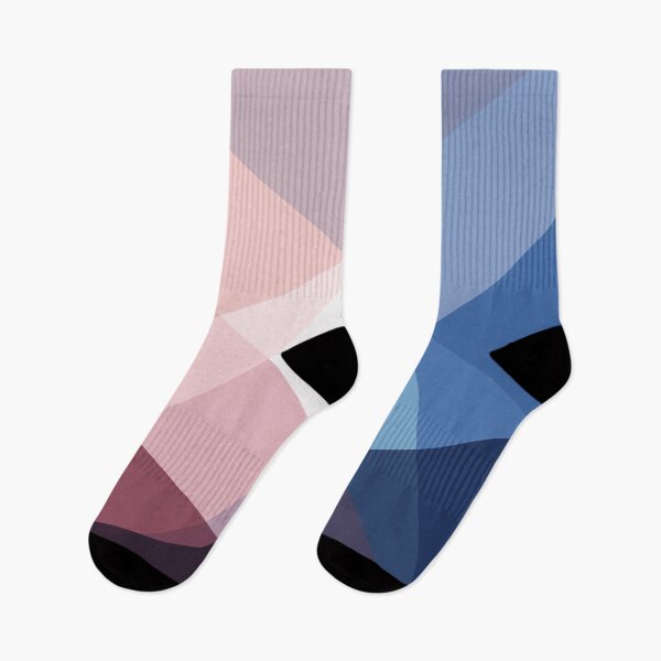 Item preview, Blush Pink and Blue Geometric Edges designed and sold by littledesignco.