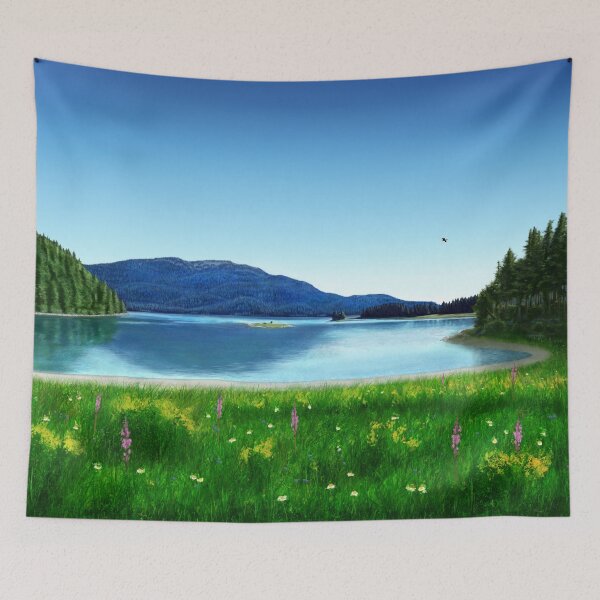 Item preview, Douglas Island Juneau Alaska Painting designed and sold by Justin Fowler Art.