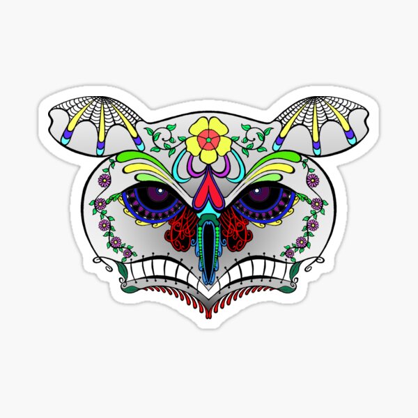 hiboux muerte mexicaine Sticker