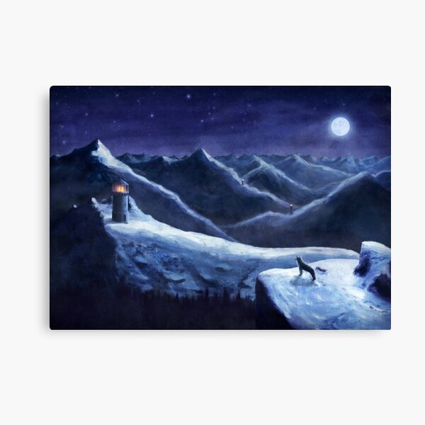 Item preview, Signal Fires Fantasy Landscape Painting designed and sold by Justin Fowler Art.