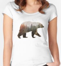 Bär Tailliertes Rundhals-Shirt