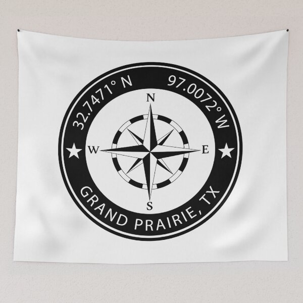 Item preview, Grand Prarie, Texas Geographical Coordinates designed and sold by TeeOhGraphics.