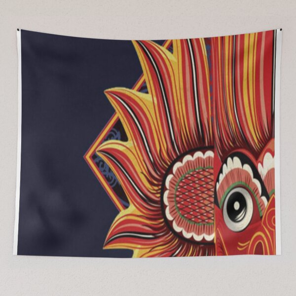 Item preview, traditional devil mask design designed and sold by Rajzone.