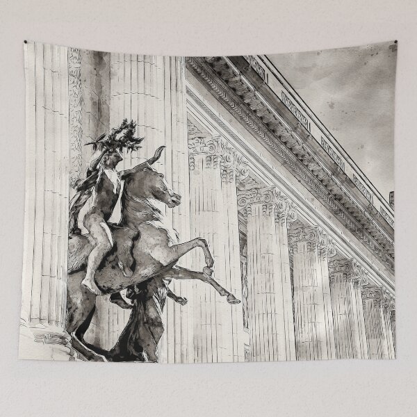 Item preview, Classical Architecture Monochrome Watercolour designed and sold by SofiaAlves.